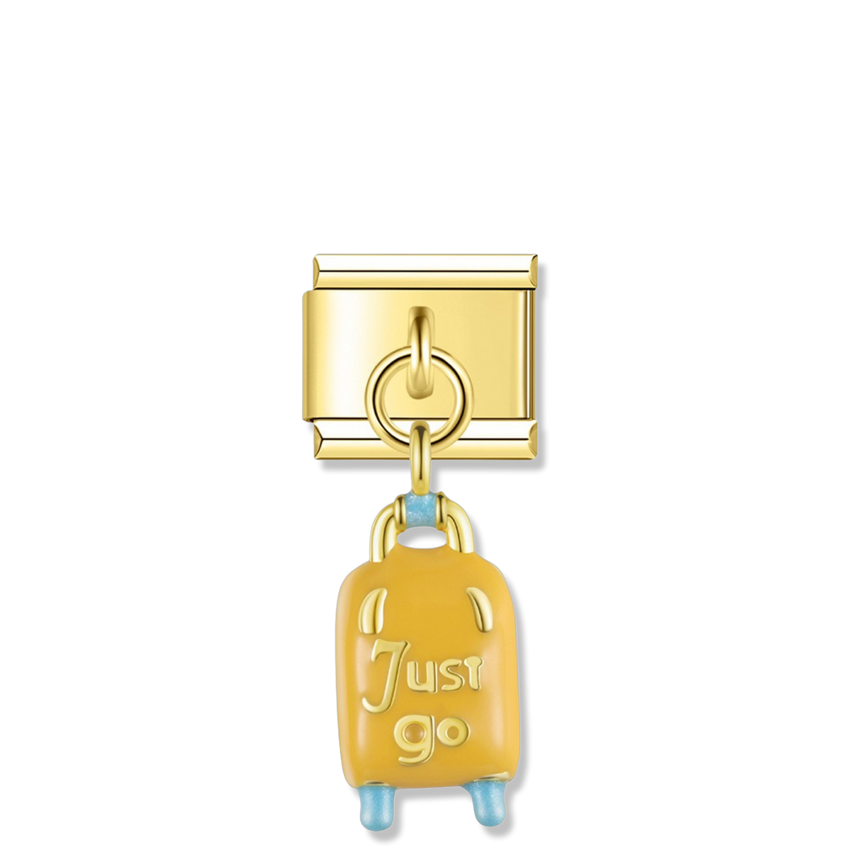 Just Go Suitcase - Gold Pendant Charm