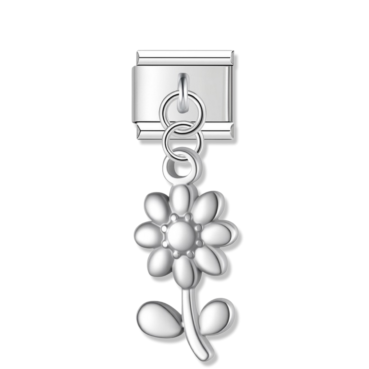 Daisy Flower - Silver Pendant Charm