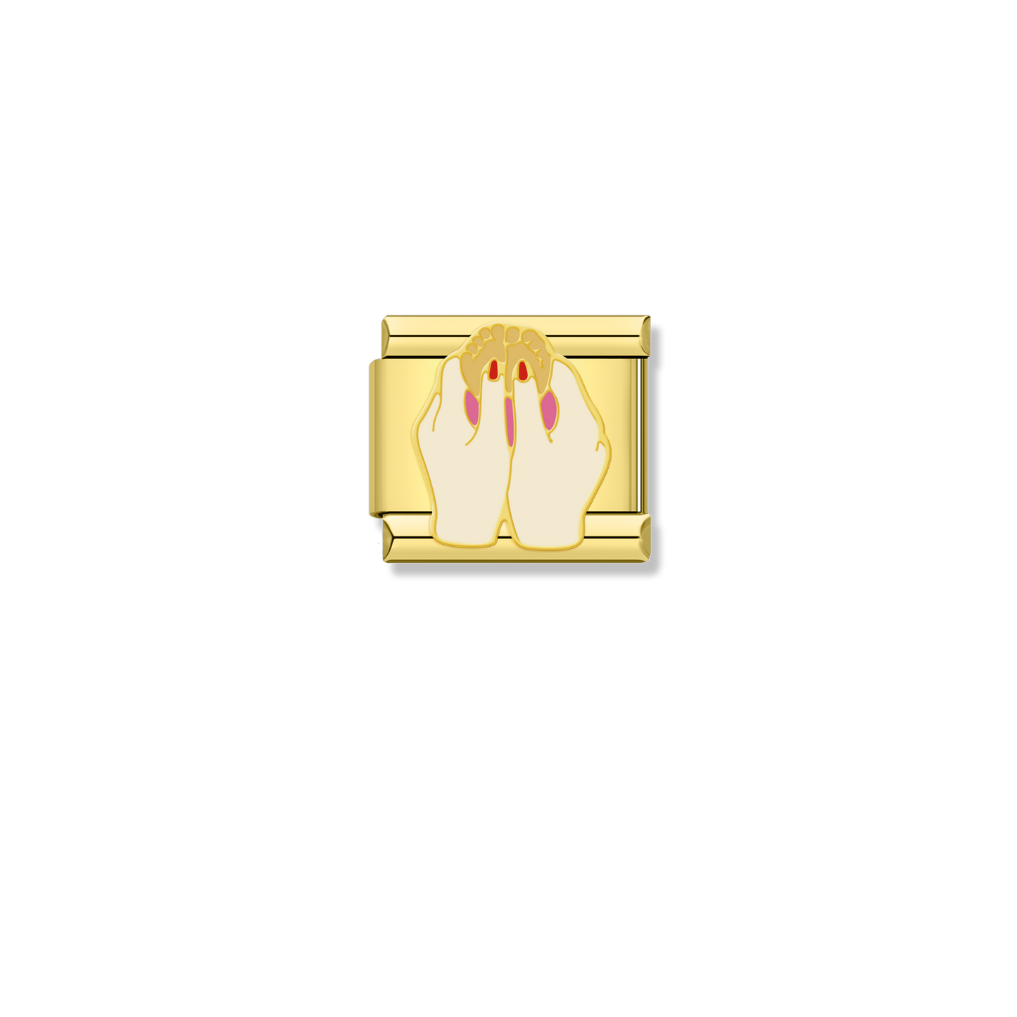 Caring Clasped Hands - Gold Charm