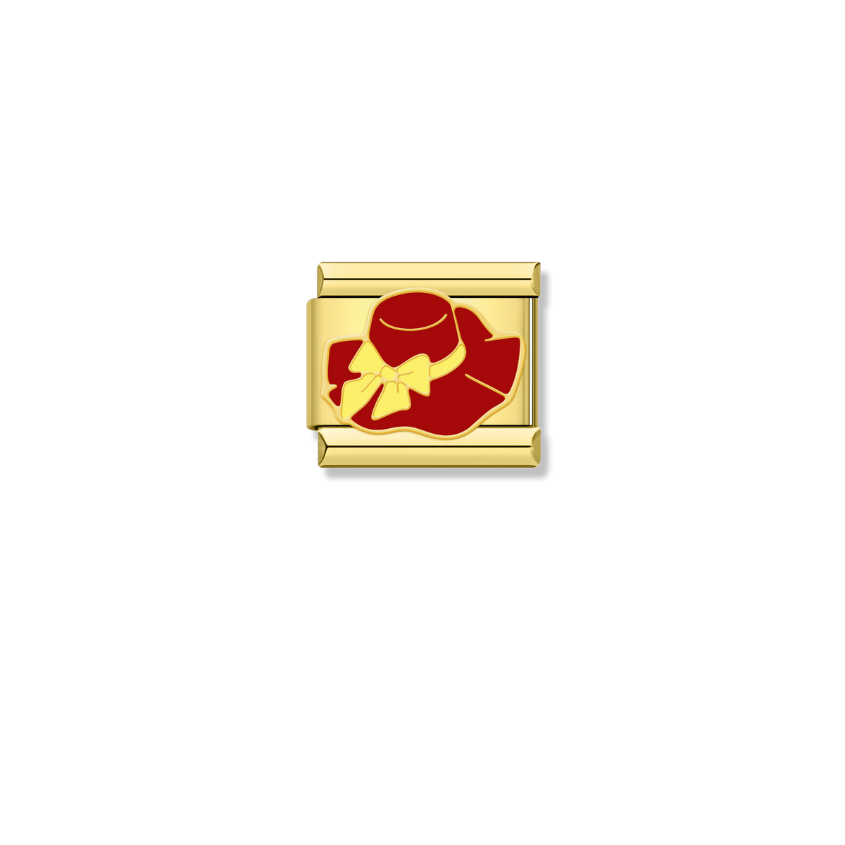 Red Sun Hat - Gold Charm