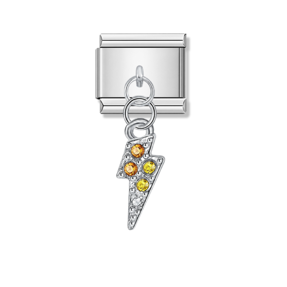 Electric Spark – silver Italian pendant charm by Italycharm