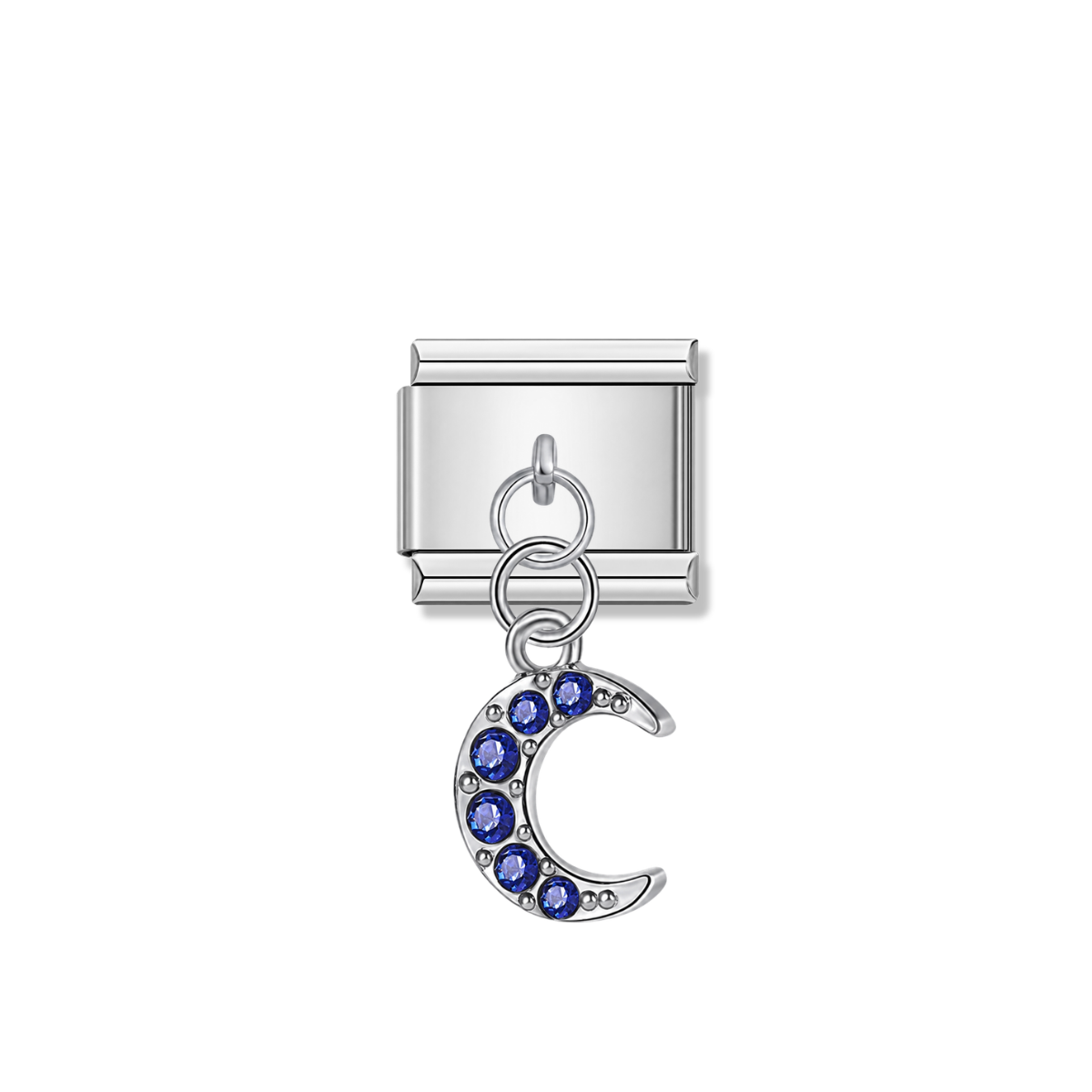 Lunar Blue – silver Italian pendant charm by Italycharm