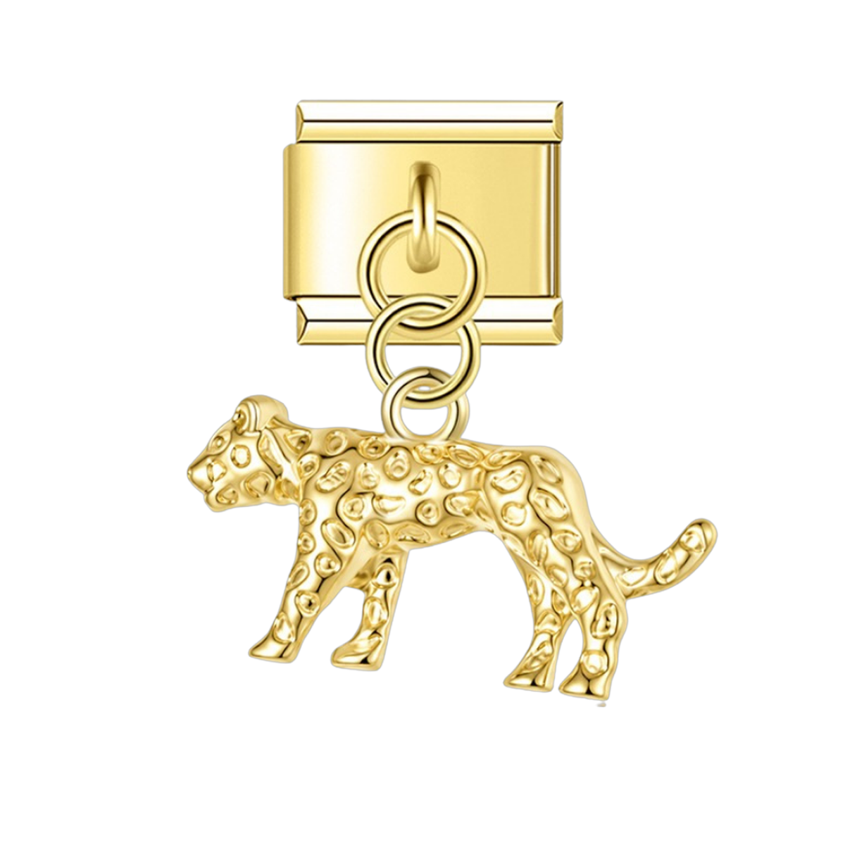 Leopard – gold Italian pendant charm by Italycharm