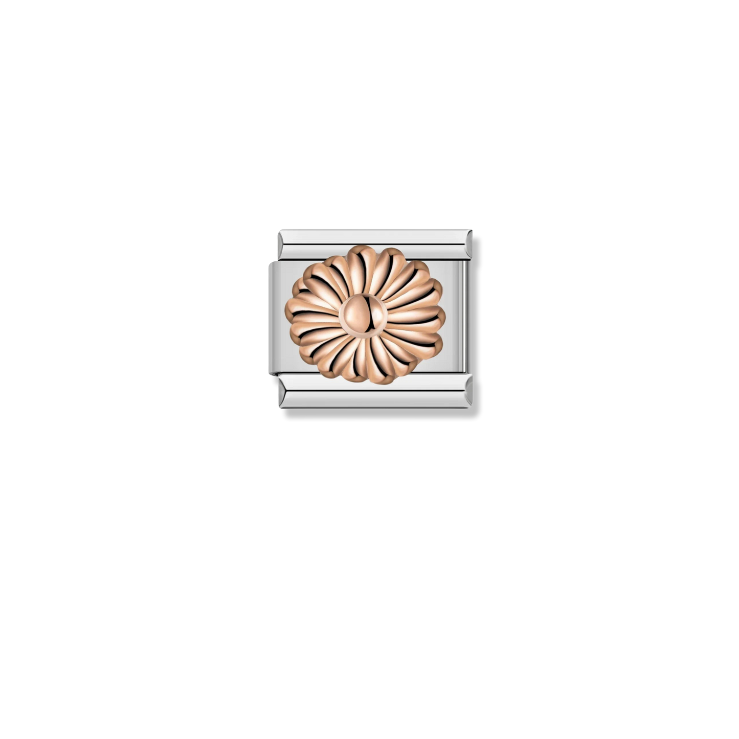 Rose Gold Daisy - Silver Charm