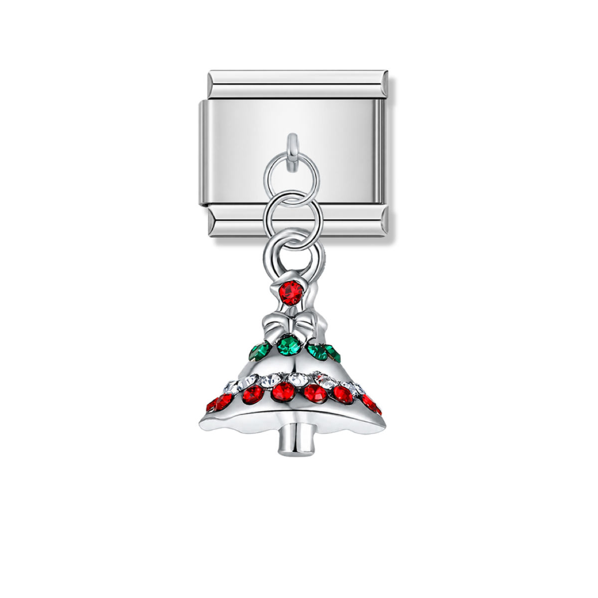 Twinkling Fir – silver Italian pendant charm by Italycharm
