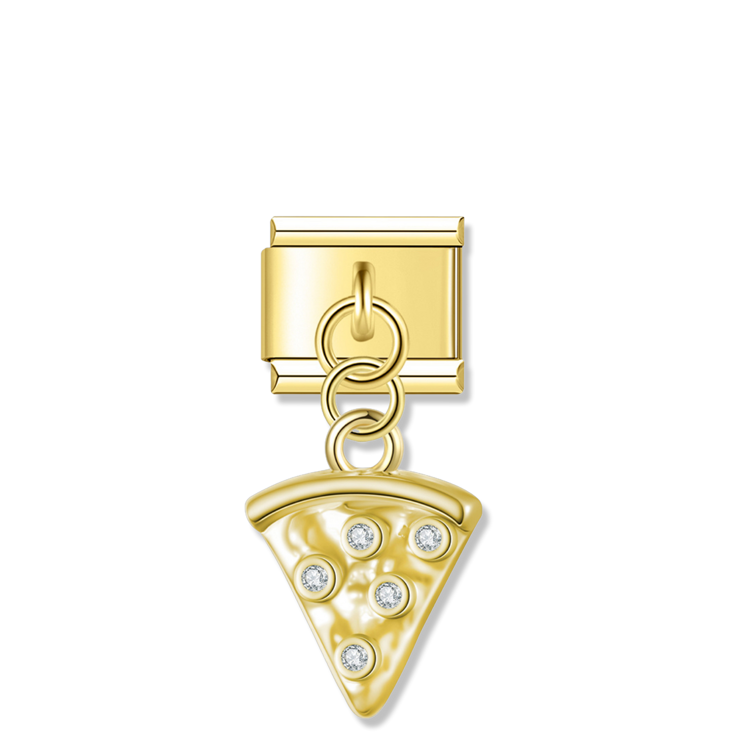 Pizza Slice - Gold Pendant Charm