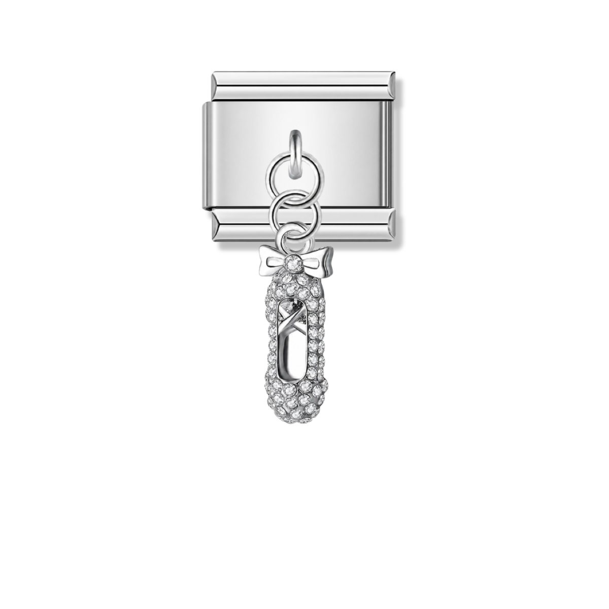 Twinkle Toes – silver Italian pendant charm by Italycharm