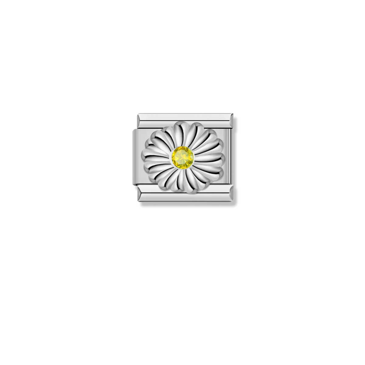 Yellow Daisy Bloom - Silver Charm
