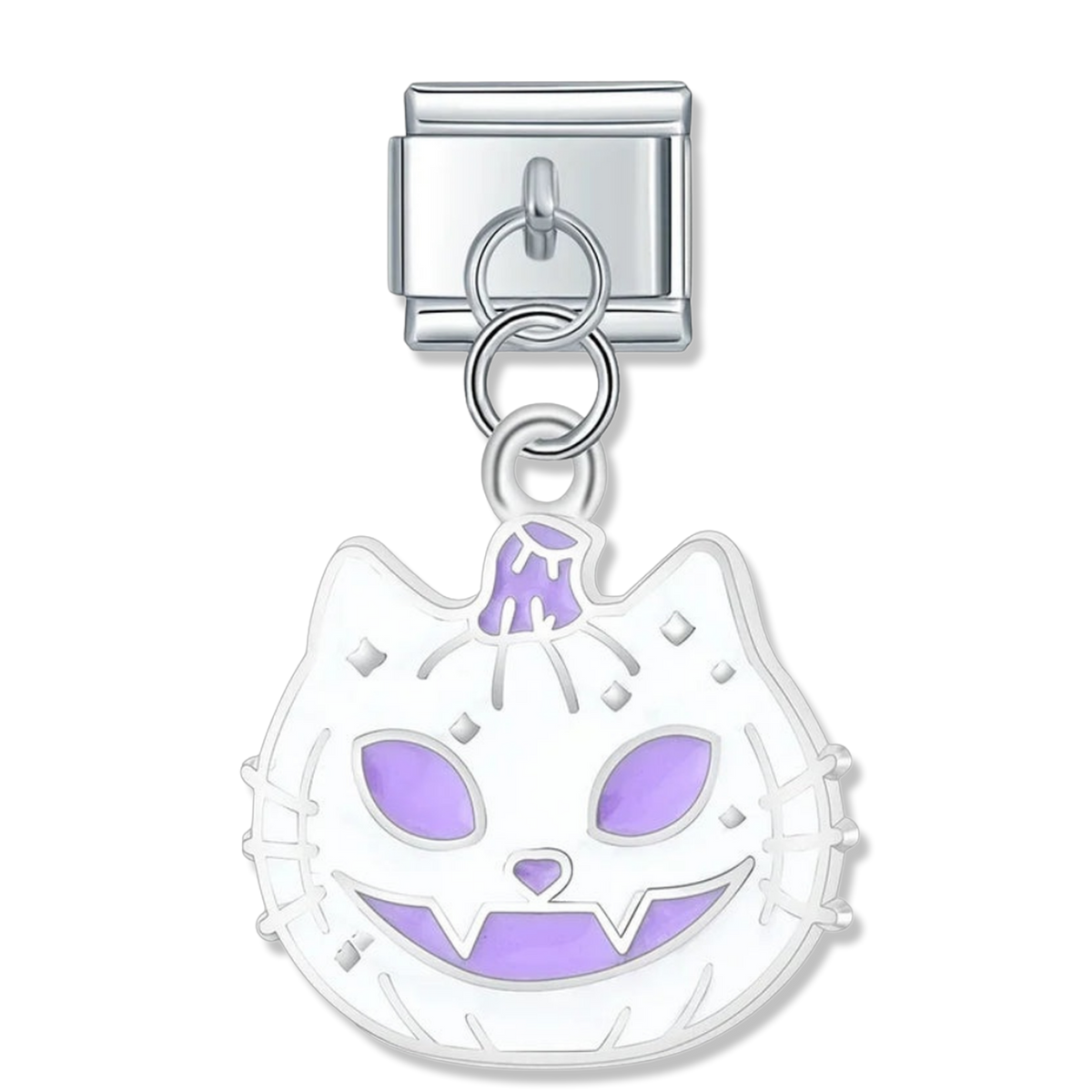 Black Ghost - Silver Pendant Charm
