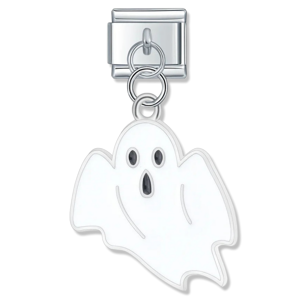 White Ghost - Silver Pendant Charm