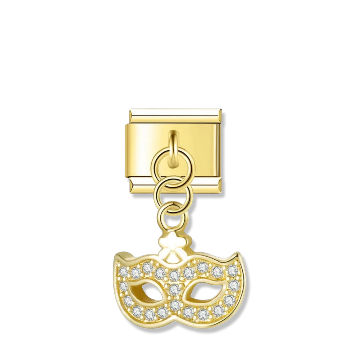 Masquerade Mask - Gold Pendant Charm