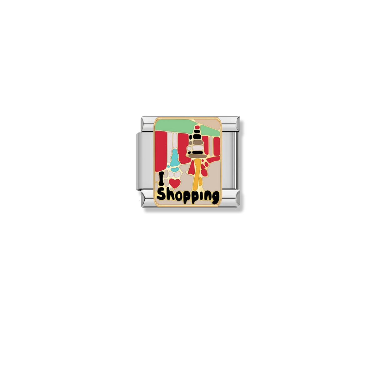 I Love Shopping - Silver Charm