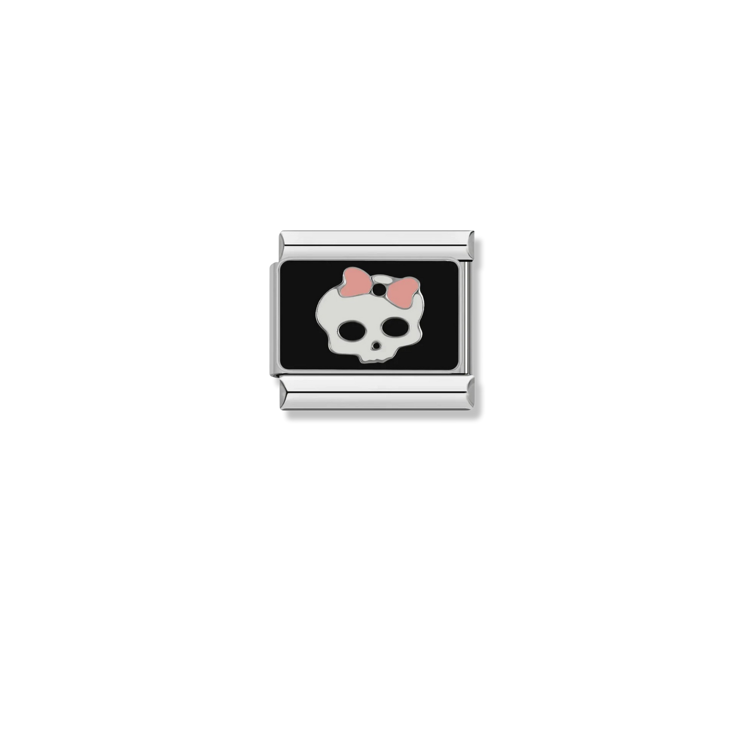 Bow Skull Girly - Silver Charm