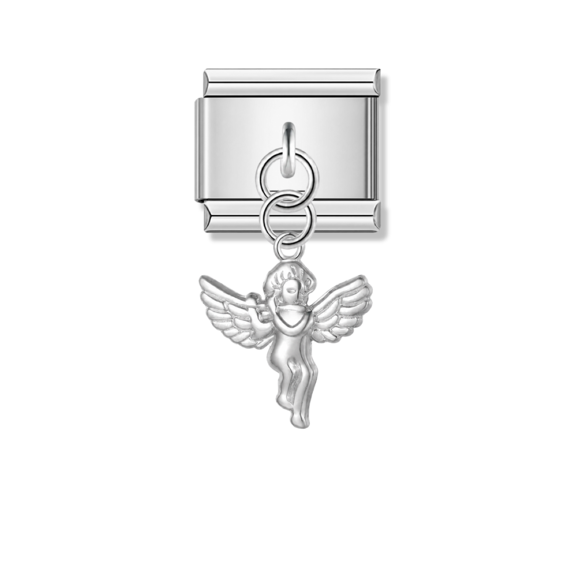 Angel Cherub – Silver Italian Pendant Charm – Italian charm by Italycharm