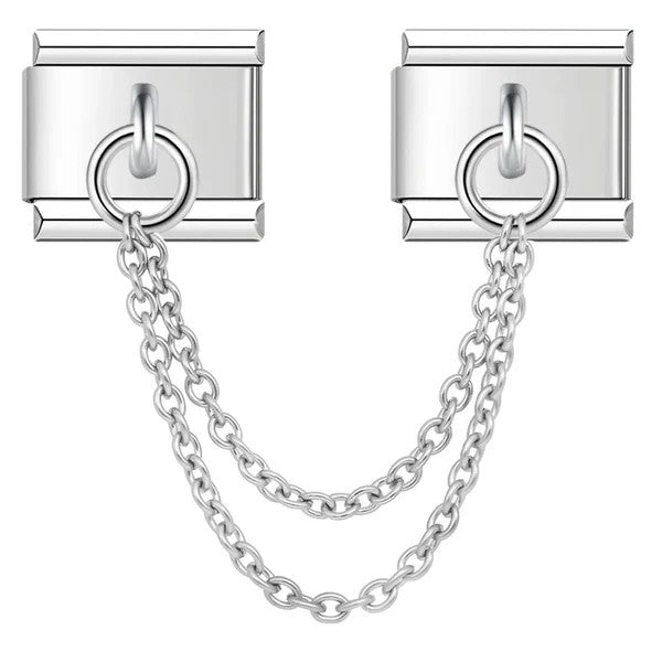 Double Layer – Silver Chain Charm