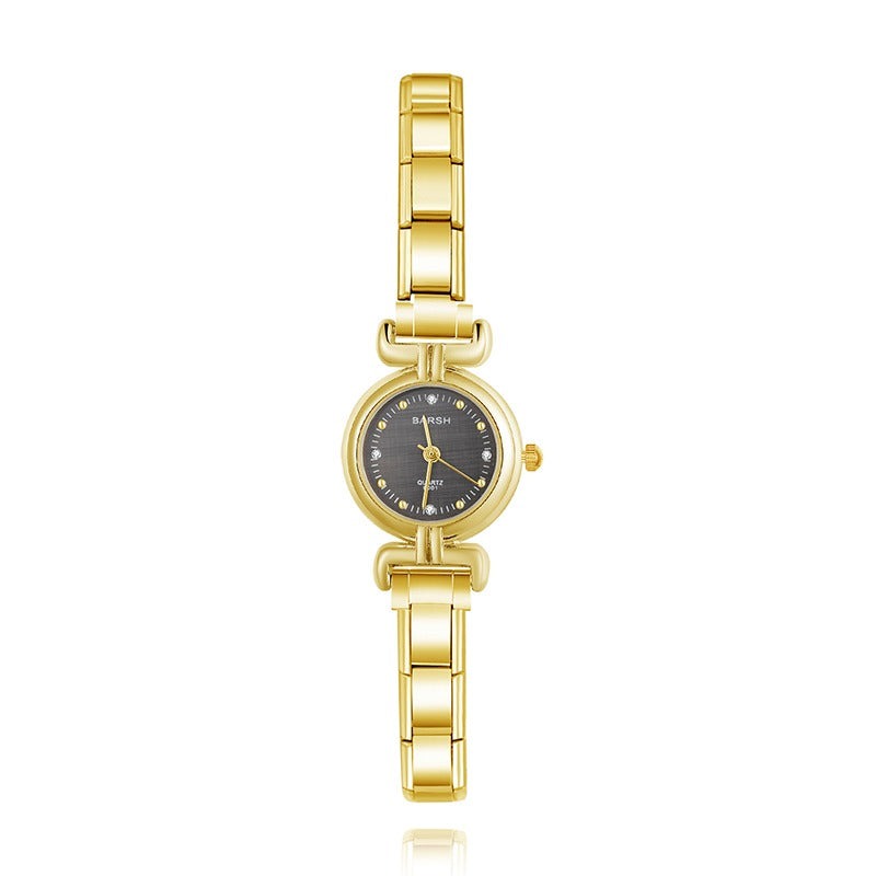 Duet Élégance – Black Dial Gold Women's Watch | Italycharm