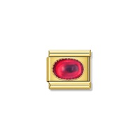 Elegant Ruby Resin - Gold Charm