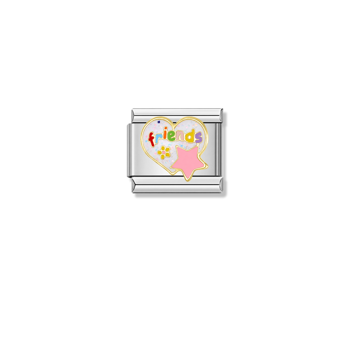 Friendship Sparkle – silver Italian charm by Italycharm