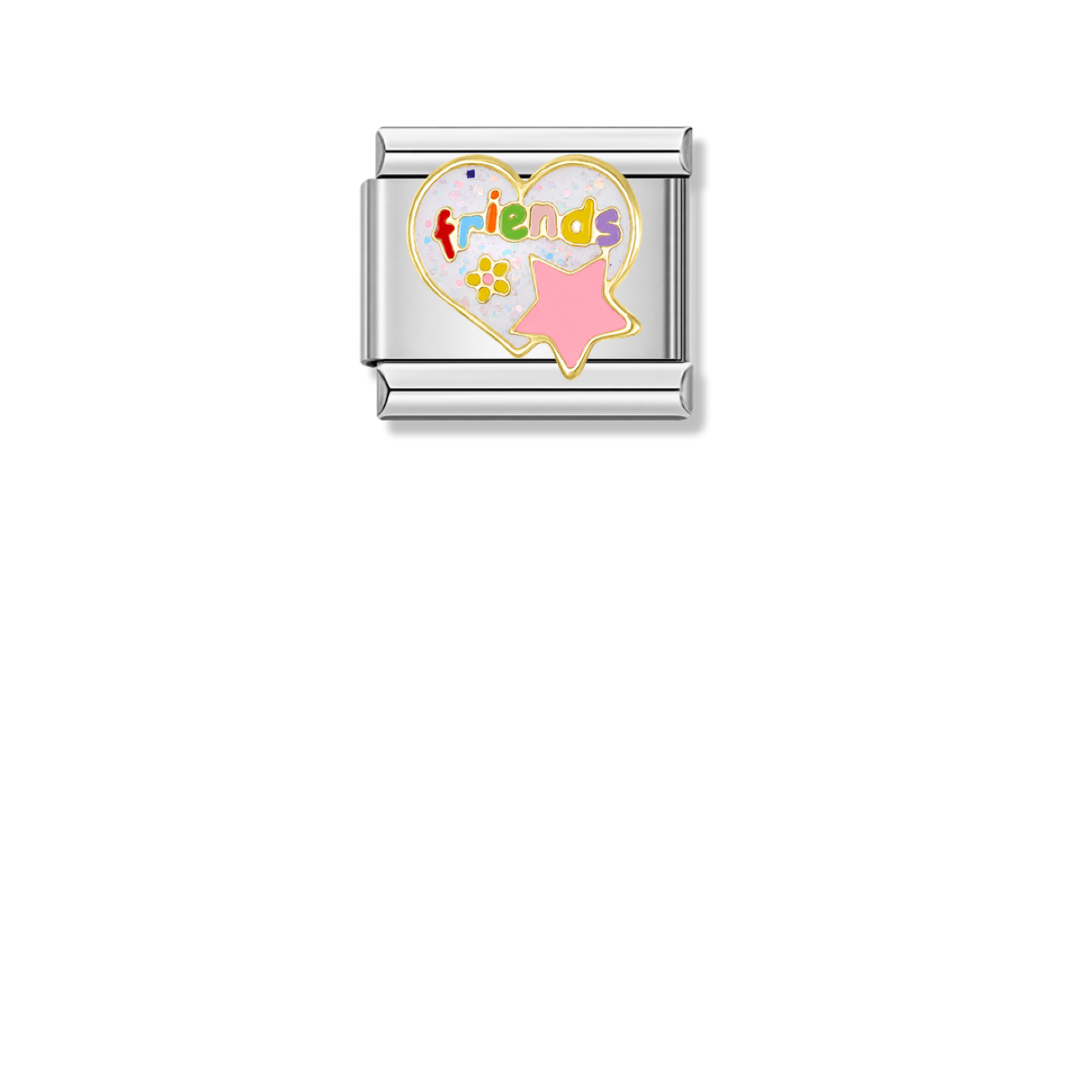 Friendship Sparkle – silver Italian charm by Italycharm