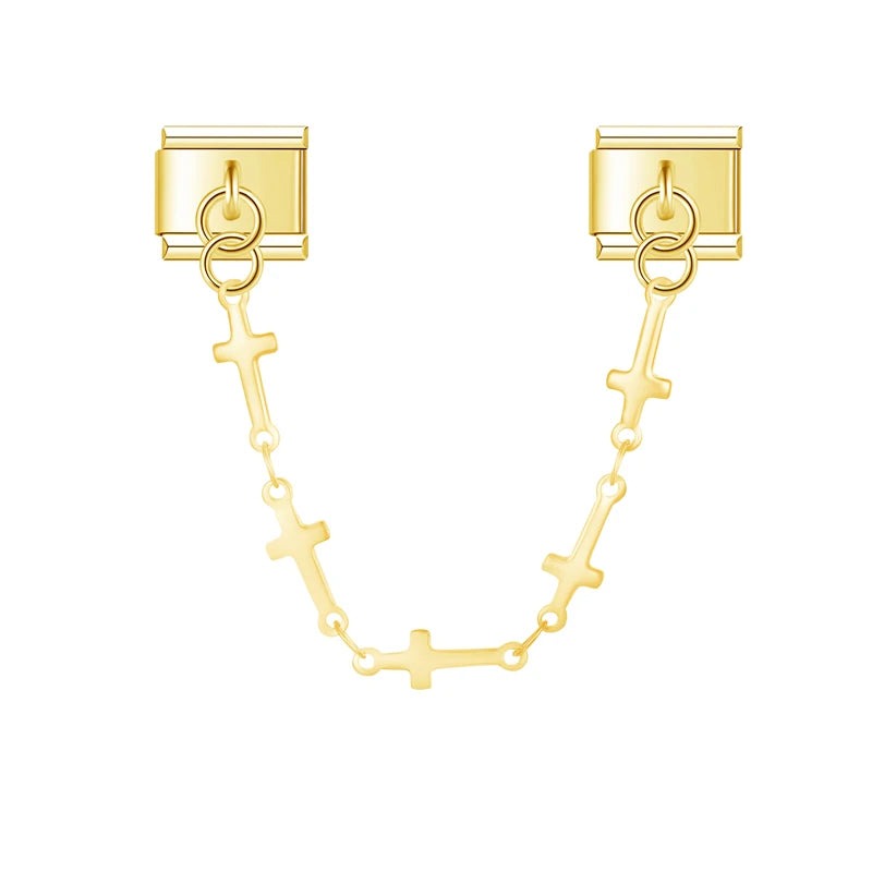 Faith Crosses - Gold Chain Charm