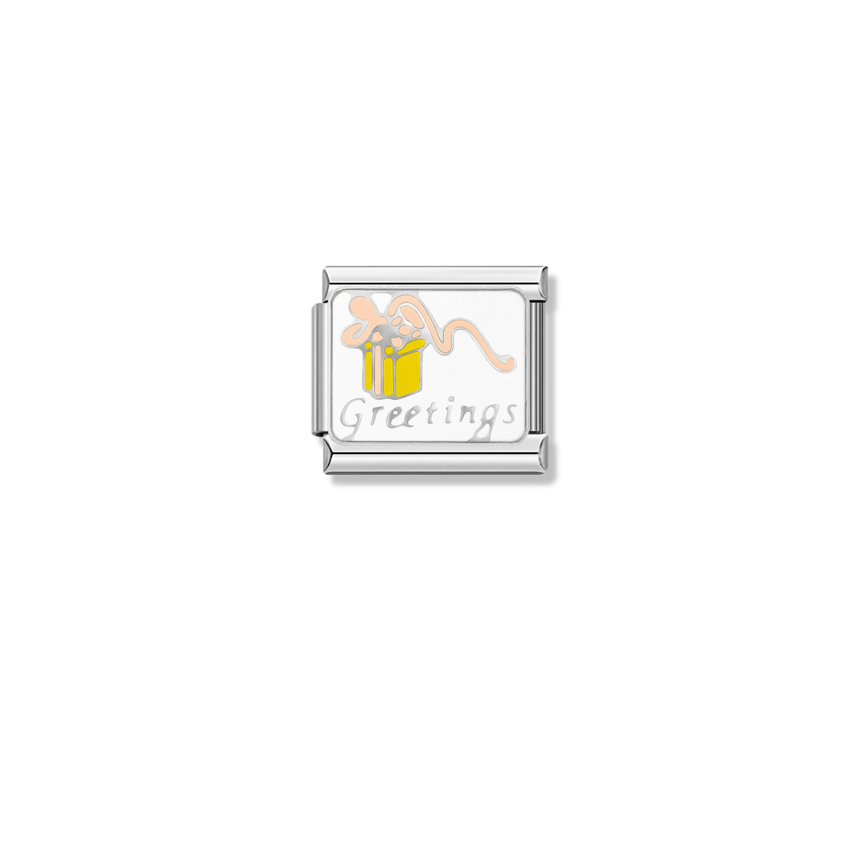 Gifted Greetings – silver Italian charm by Italycharm