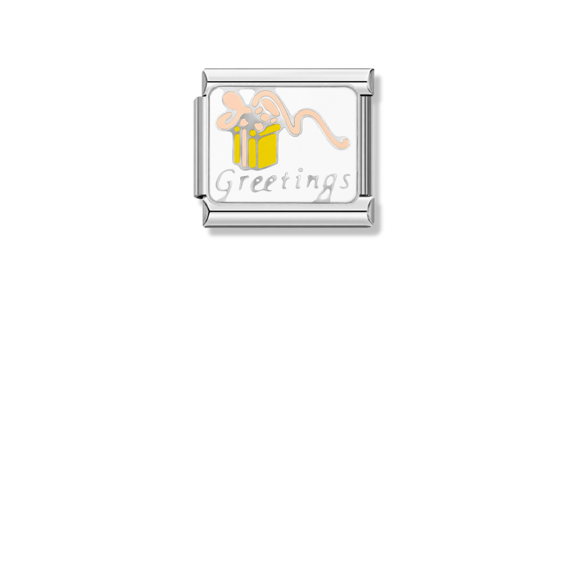 Gifted Greetings – silver Italian charm by Italycharm