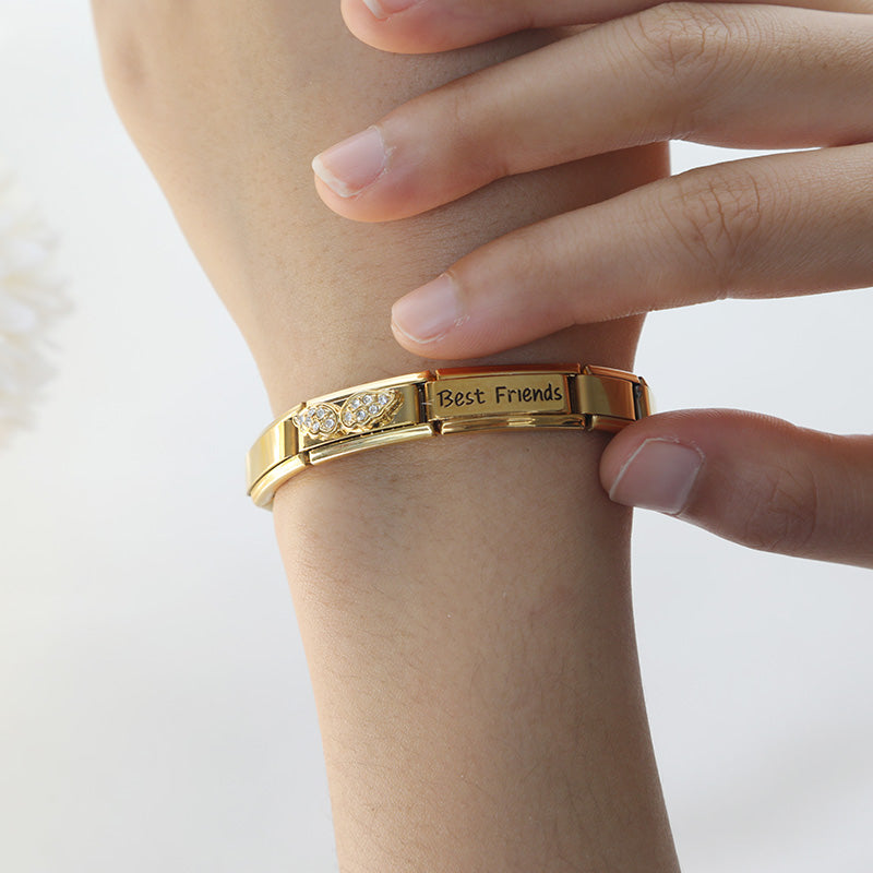 Best Friend - Gold Bar Charm - Charmris