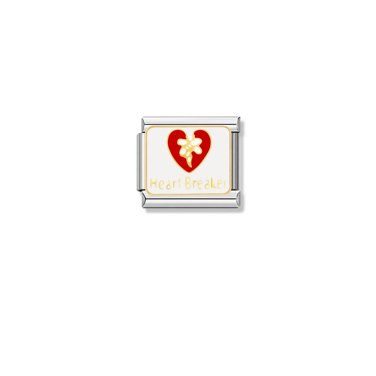 Heart Breaker – silver Italian charm by Italycharm