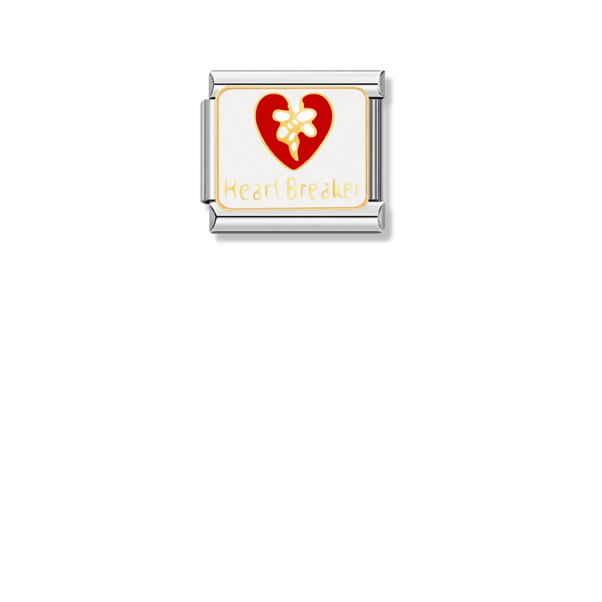 Heart Breaker – silver Italian charm by Italycharm