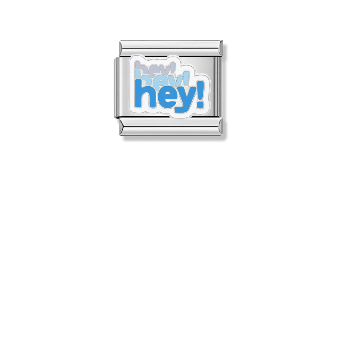 Hey! Hey! Hey! – silver Italian charm by Italycharm