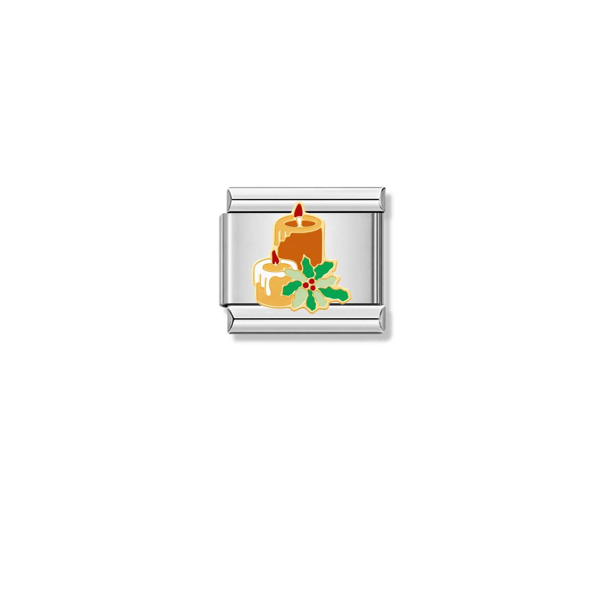 Holiday Candle – silver Italian charm by Italycharm