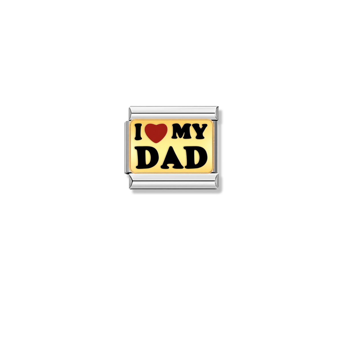 I Love Dad – silver Italian charm by Italycharm