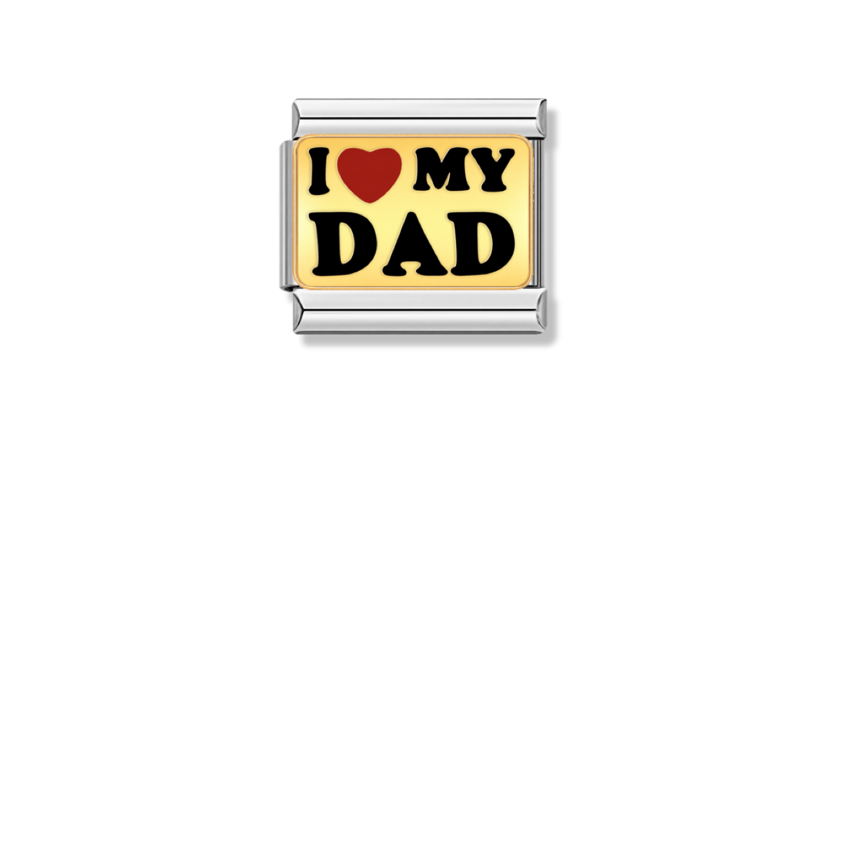 I Love Dad – silver Italian charm by Italycharm