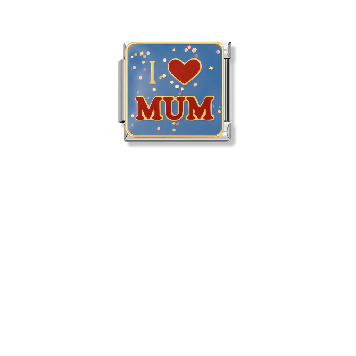 I Love Mum – silver Italian charm by Italycharm