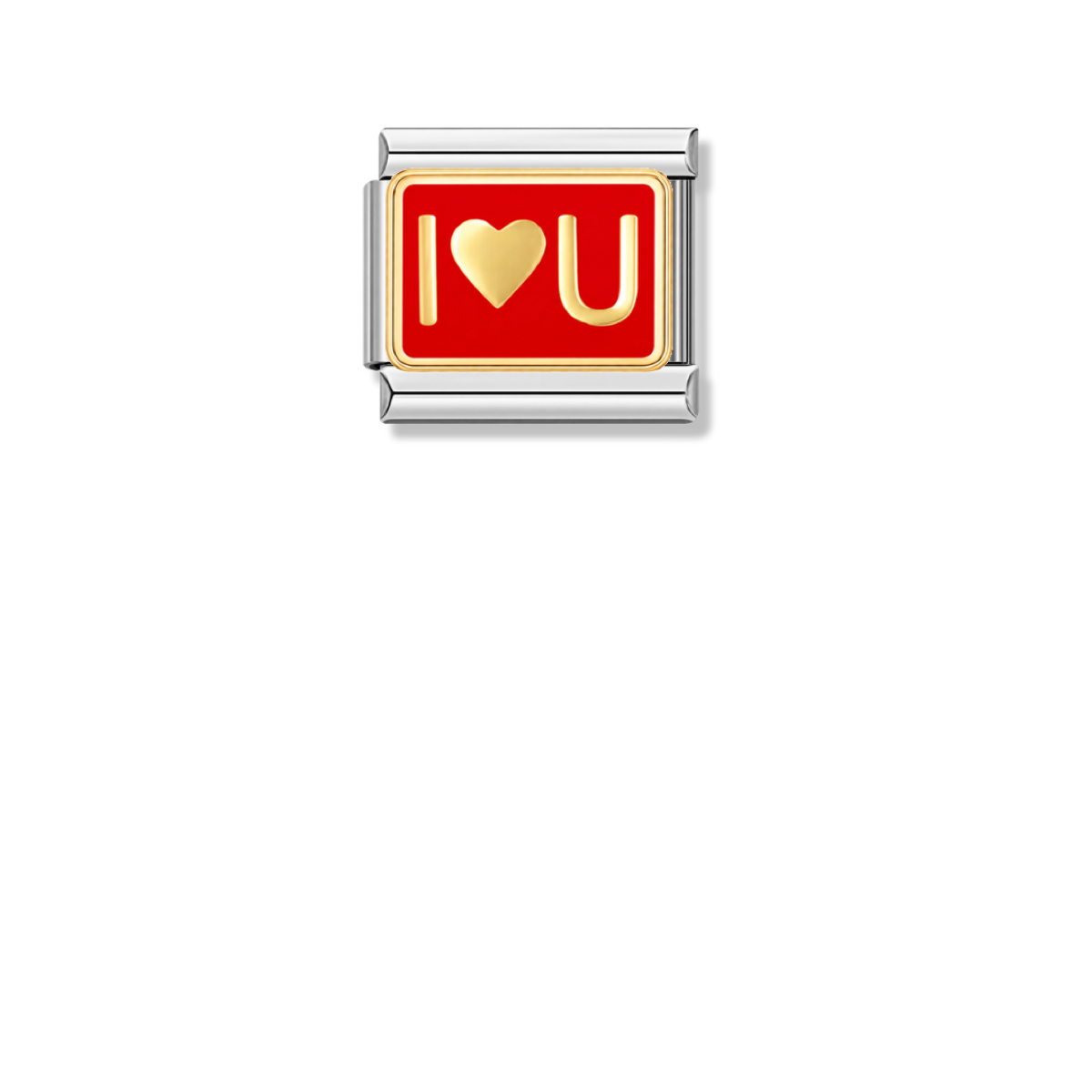I Love You – silver Italian charm by Italycharm