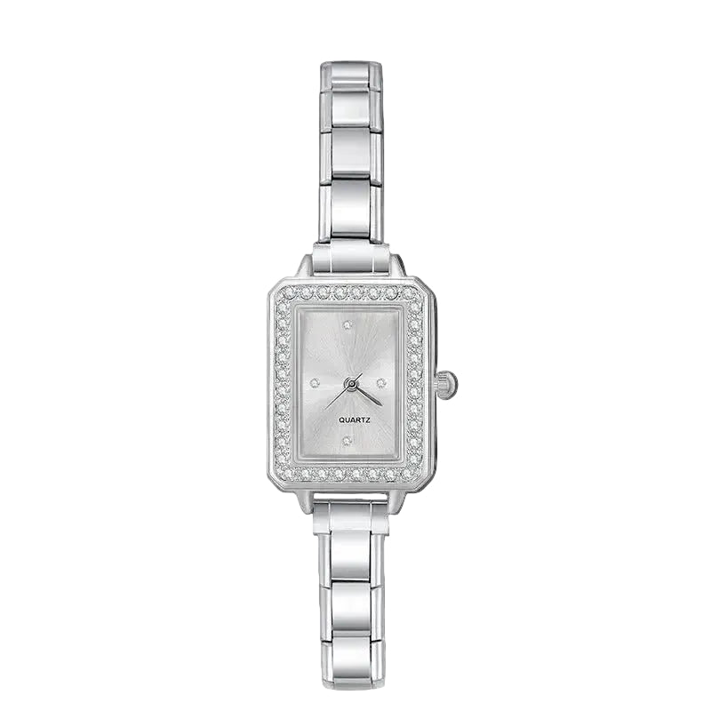 Imperiale Square – Ivory Dial Silver Women's Watch | Italycharm – Italian charm watch by Italycharm