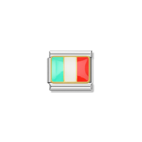 Italy Flag - Silver Charm