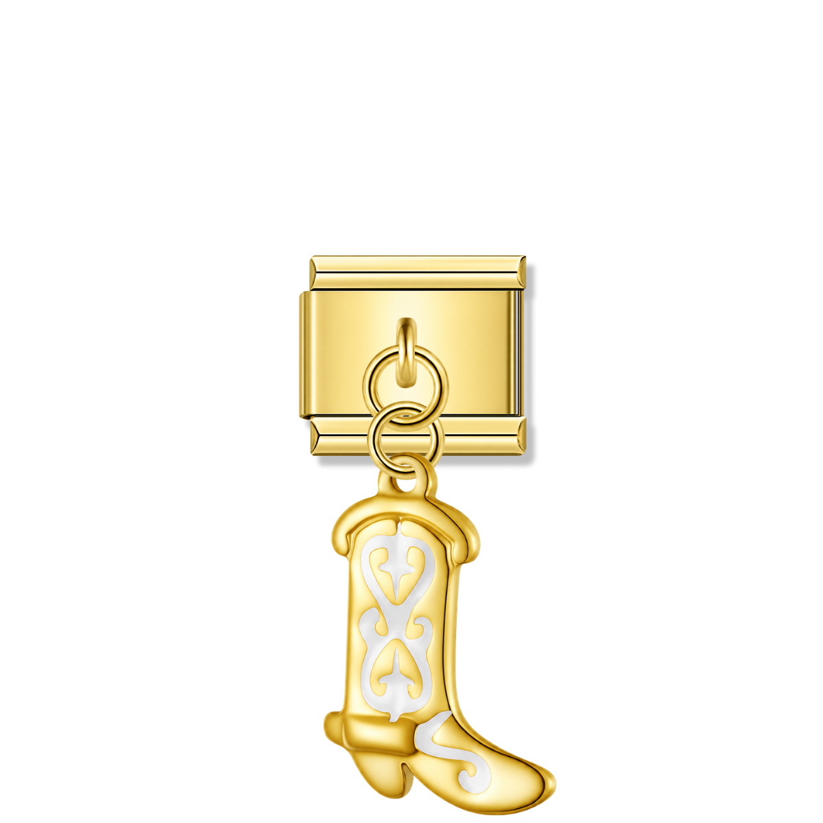 Ivory Savannah Boot - Gold Italian Pendant Charm – Italian charm by Italycharm