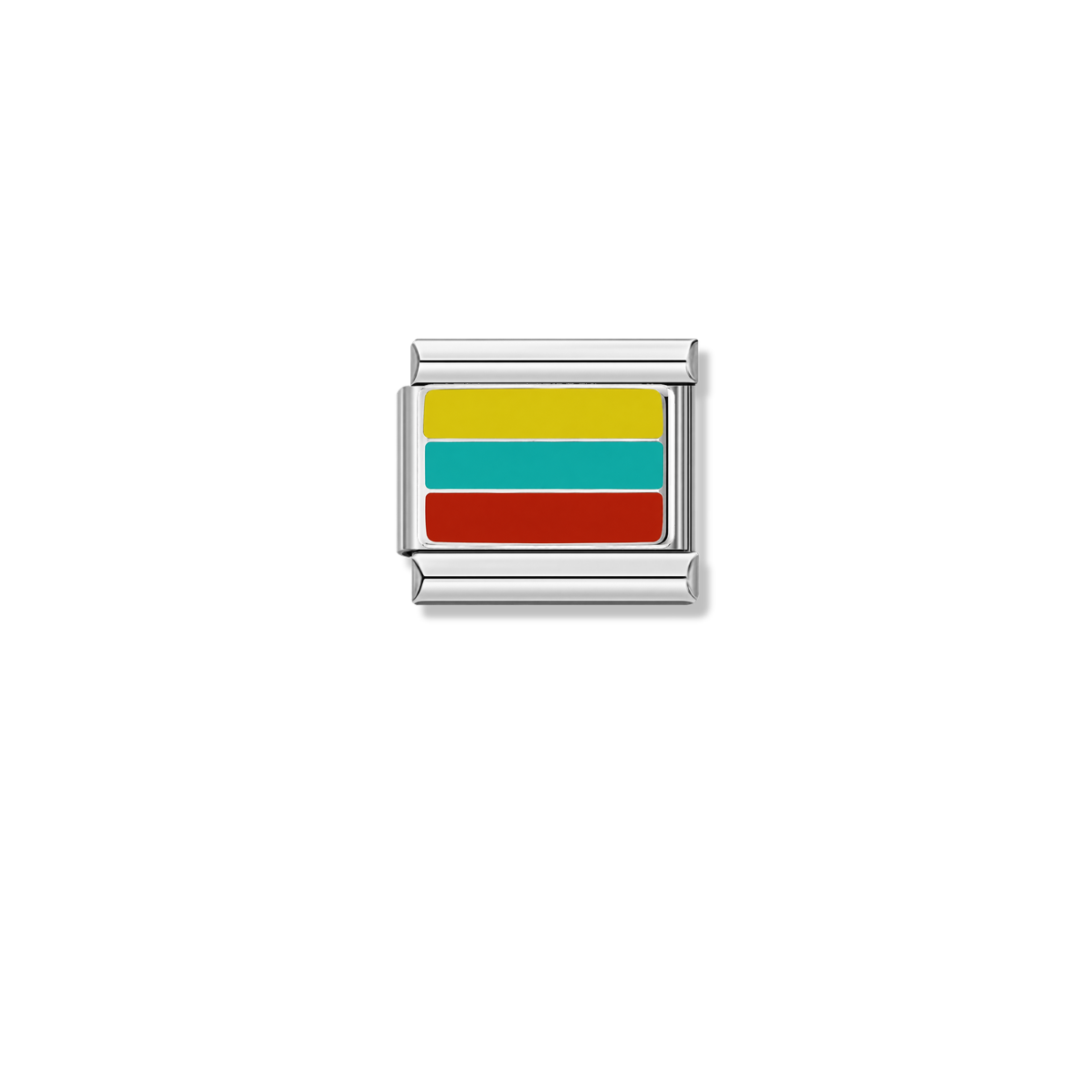 Lithuania Flag – silver Italian charm by Italycharm