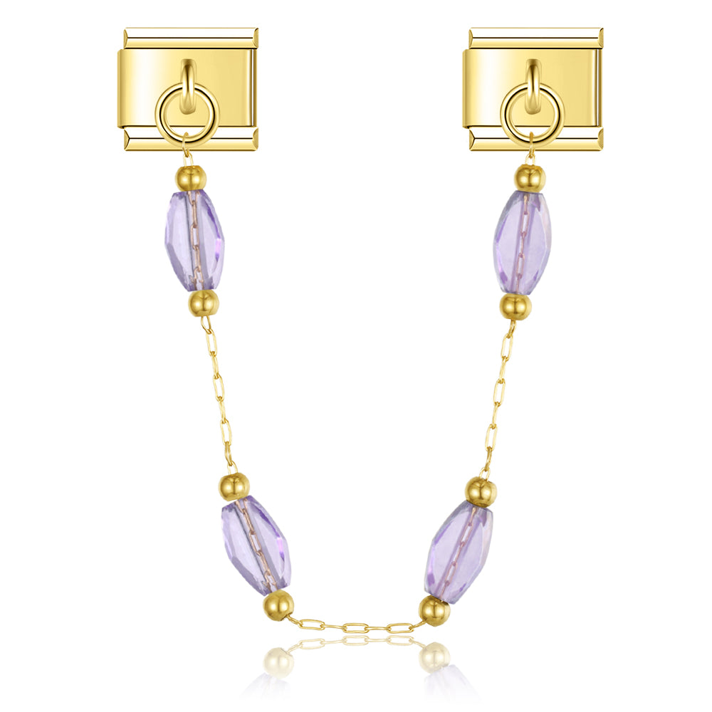 Lavender Elena – Gold Chain Charm