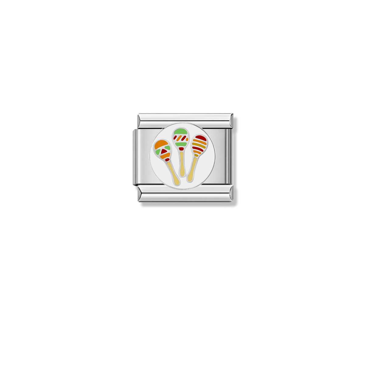 Maracas – silver Italian charm by Italycharm
