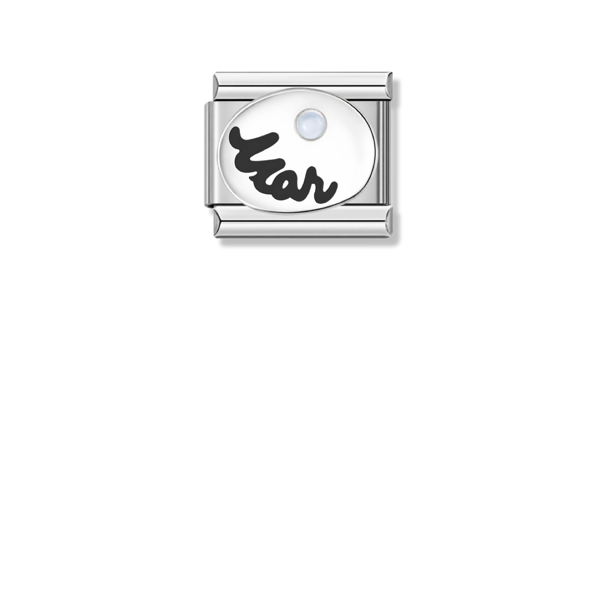 March with Birthstone – silver Italian charm by Italycharm