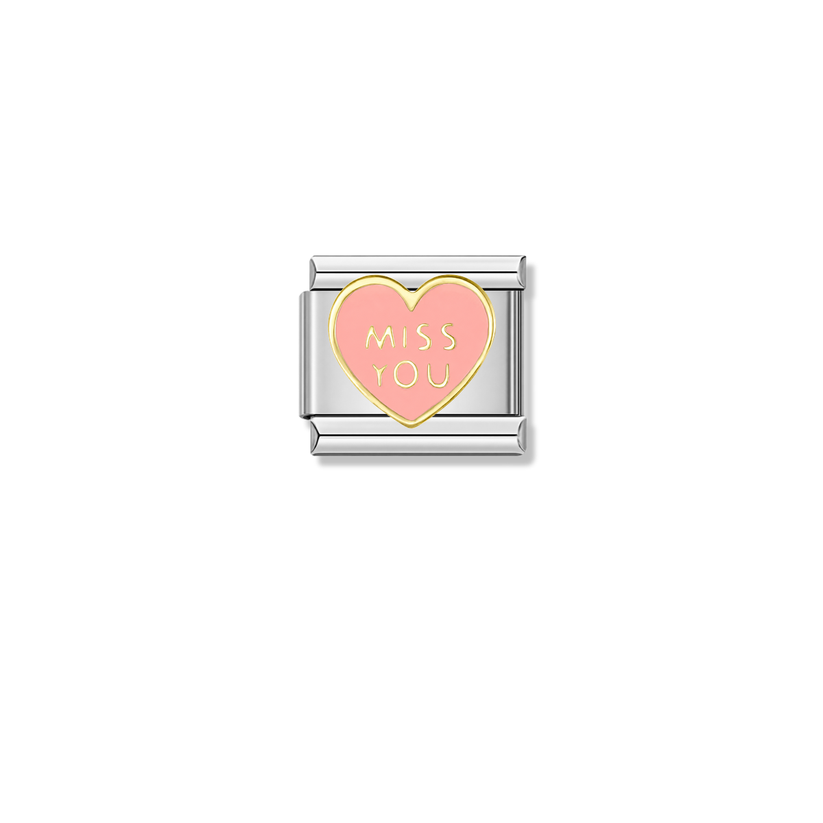 Miss You – silver Italian charm by Italycharm