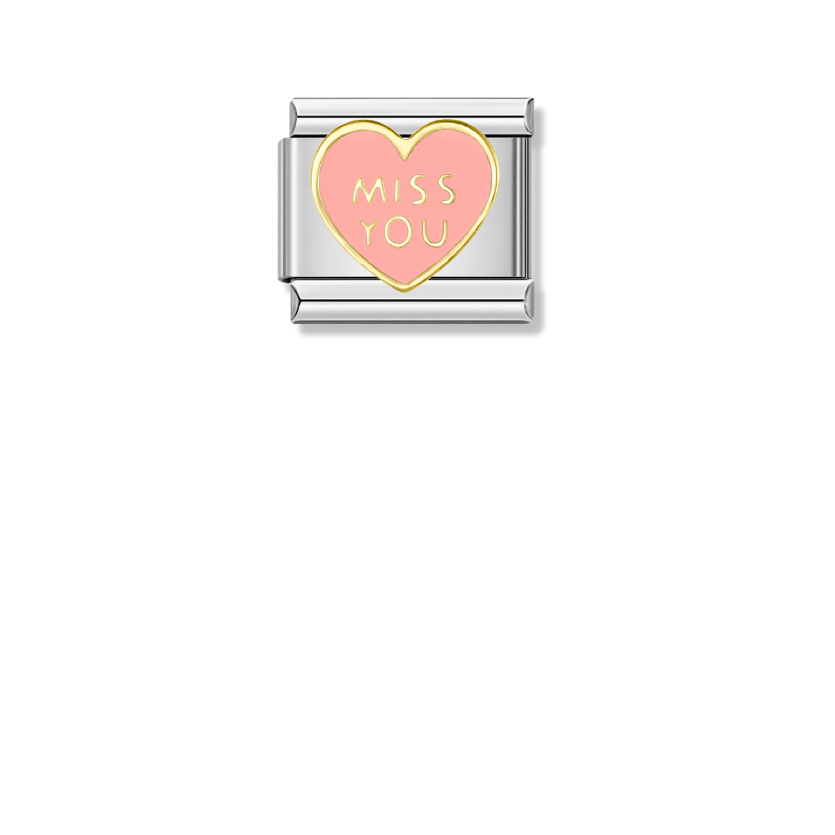Miss You – silver Italian charm by Italycharm