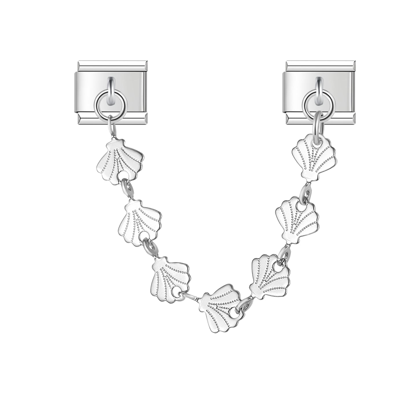 Marine Shells - Silver Chain Charm