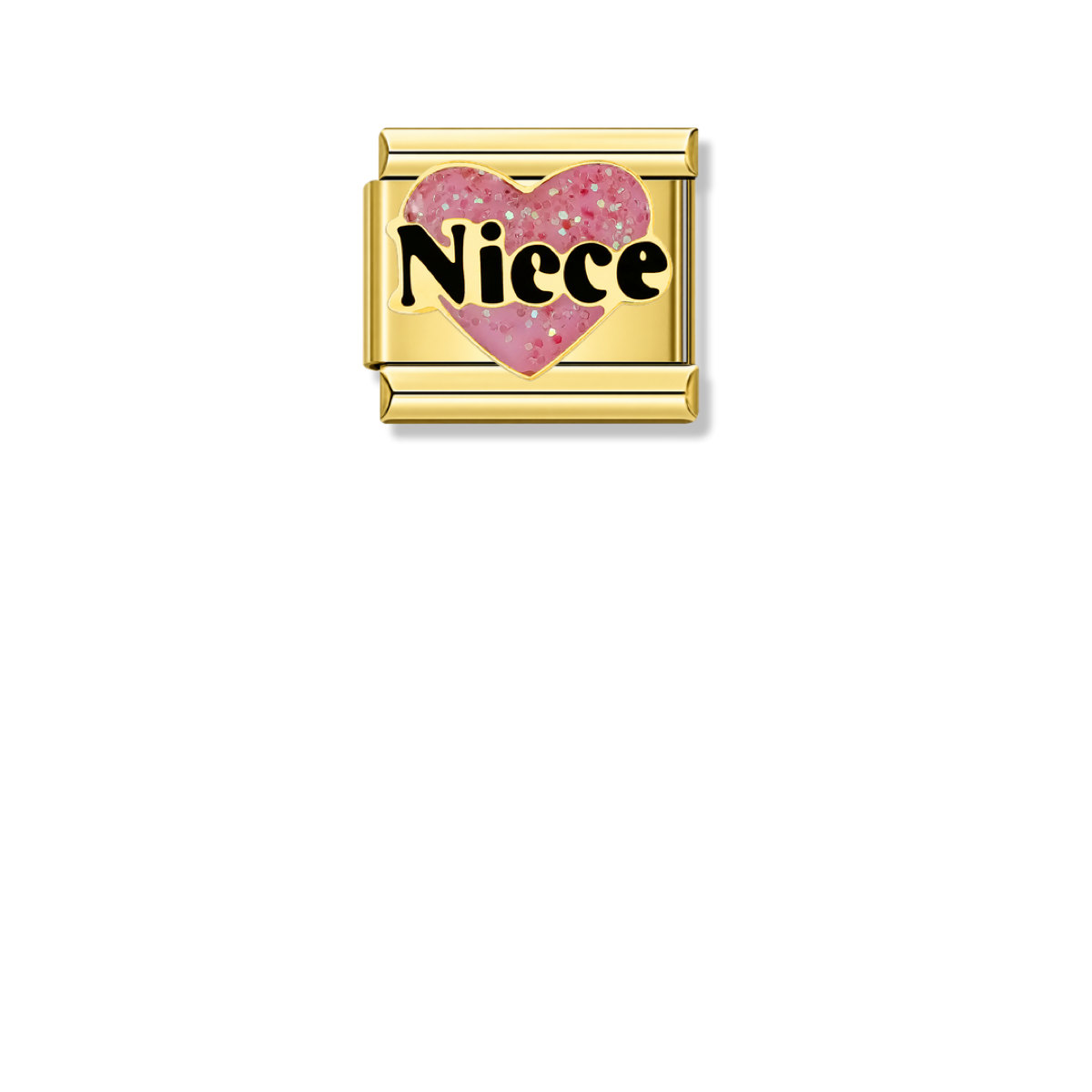 Niece – gold Italian charm by Italycharm