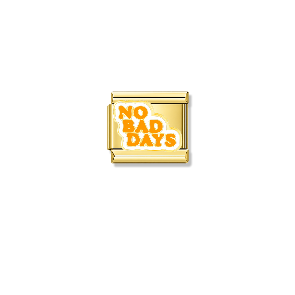 No Bad Days - Gold Italian Charm – Italian charm by Italycharm