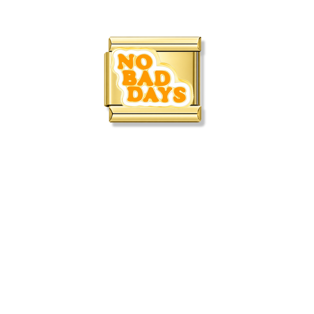 No Bad Days - Gold Italian Charm – Italian charm by Italycharm