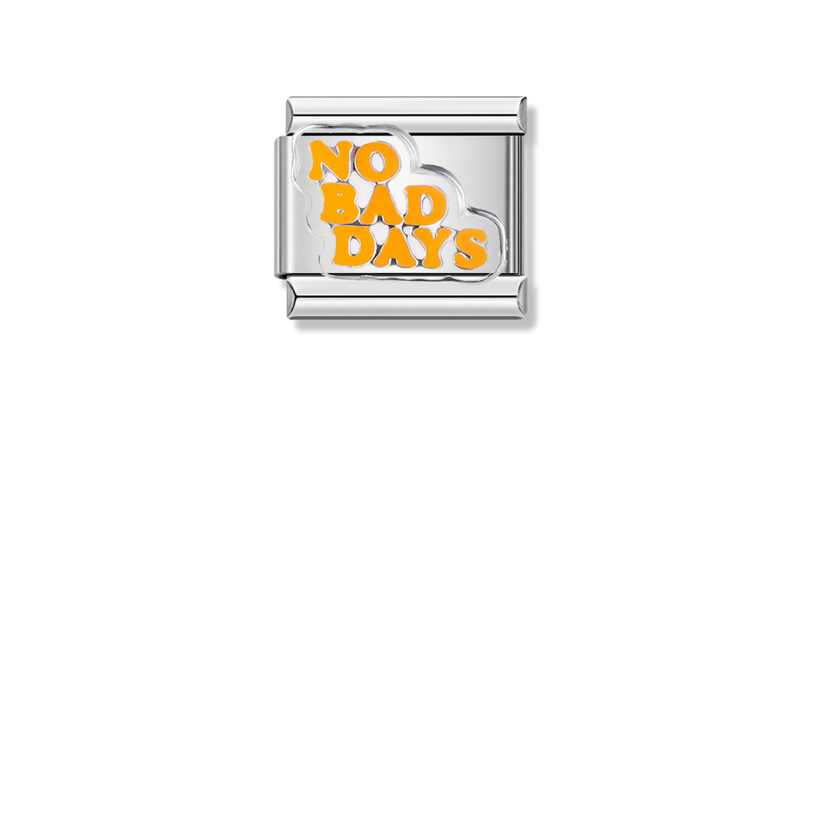 No Bad Days - Silver Italian Charm – Italian charm by Italycharm