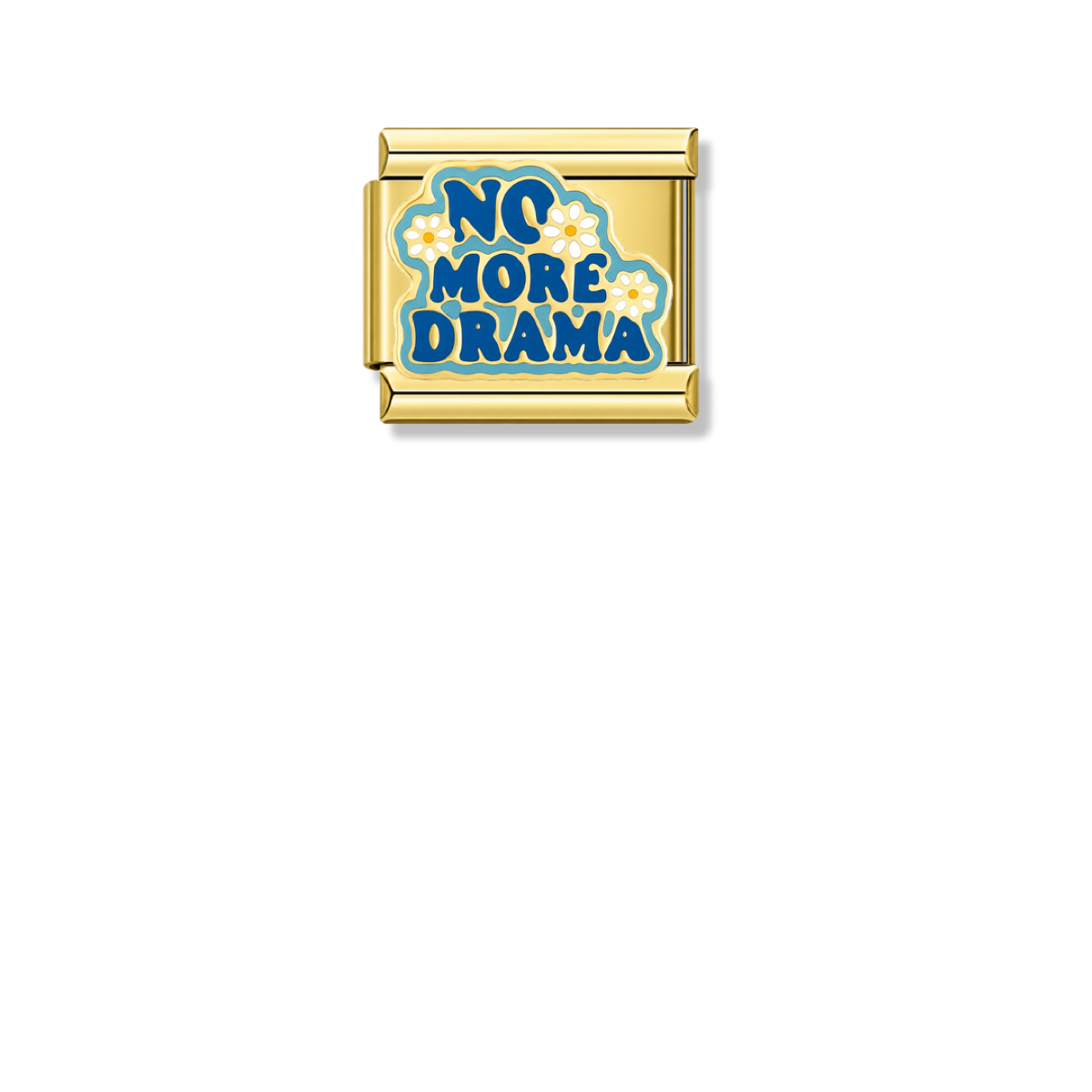 No More Drama - Gold Italian Charm – Italian charm by Italycharm